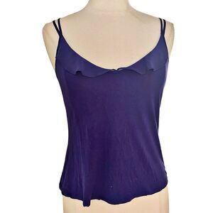 Y2K Karen Millen London Camisole Sz M Corset Inspired Details Flared Neckline